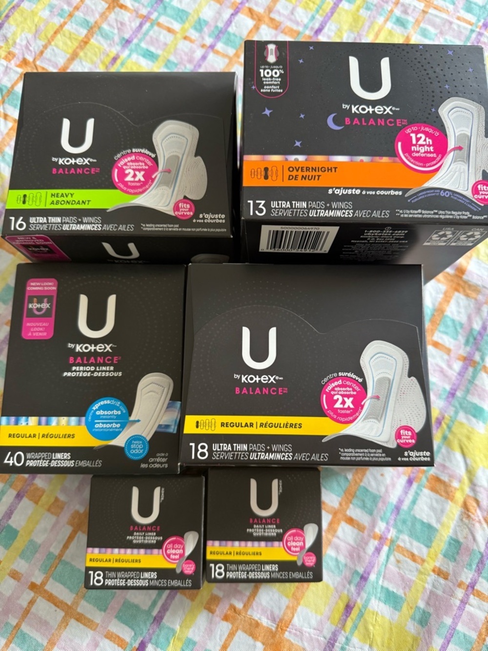 U by Kotex Balance Ultra Thin Pads & Liners Assorted Pack